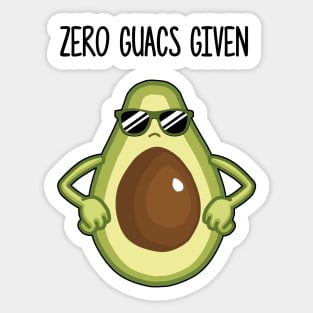 Avocado (Zero Guacs Given) Sticker